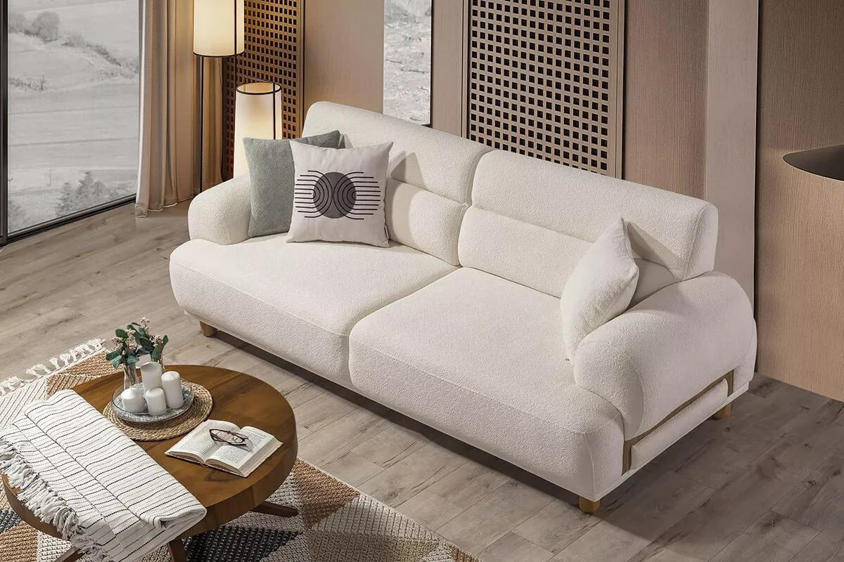 Nirvana 3 Seater Sofa Cream