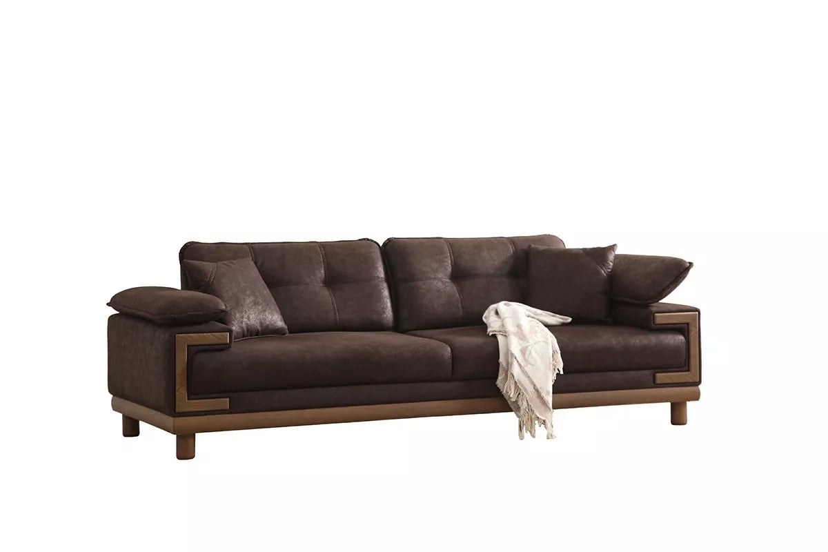 Omega 3 Seater Sofa Brown